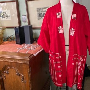 Vintage red kimono robe/jacket make exclusively for Robinson’s May
